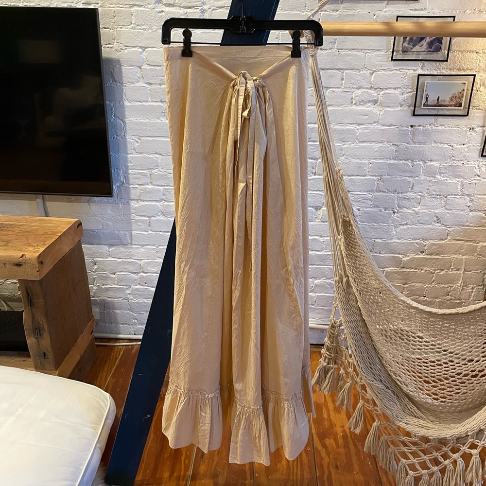 Calypso Silk Tie Maxi Skirt